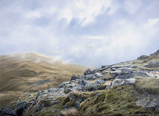 Steven Townsend, Original oil painting on canvas, Brother's Water, Hartsop from St Sunday Crag