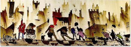 Sue Howells | Signed Limited Edition Print, Singing in the Rain