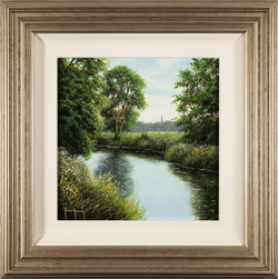 Terry Grundy, Original oil painting on panel, River Wharfe, North Yorkshire