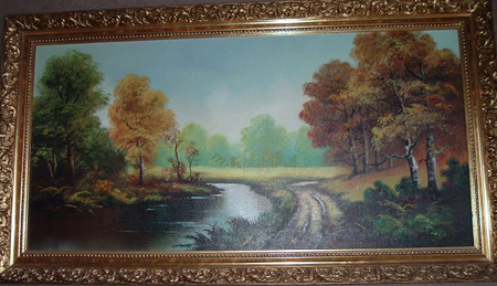 Wendy Reeves. River Scene, Original Oil Painting on Canvas