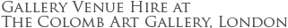 Gallery Venue Hire at The Colomb Art Gallery, London. Marylebone W1