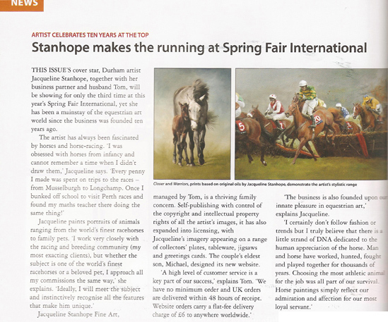 Jacqueline Stanhope, British Equestrian Artist