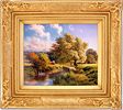 Daniel Van Der Putten, Original oil painting on panel, By The River in Flore, Northamptonshire Medium image. Click to enlarge