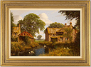 Edward Hersey, Original oil painting on canvas, Cotswolds Farm  Medium image. Click to enlarge