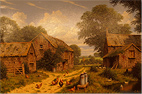 Edward Hersey, Original oil painting on canvas, Cotswold Farm  Medium image. Click to enlarge