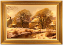 Edward Hersey, Original oil painting on canvas, Cotswolds Farm  Medium image. Click to enlarge