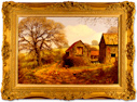 Edward Hersey, Original oil painting on canvas, Cotswolds Farm  Medium image. Click to enlarge