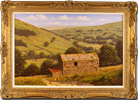 Edward Hersey, Original oil painting on canvas, Kisdon Valley, Swaledale (North Yorkshire) Medium image. Click to enlarge