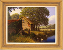 Edward Hersey, Original oil painting on canvas, Cotswolds Barn Medium image. Click to enlarge