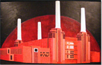 Gemma Detti, Original acrylic painting on canvas, Battersea Power Station Medium image. Click to enlarge