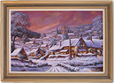 Gordon Lees, Original oil painting on canvas, Cotwolds in Snow Medium image. Click to enlarge