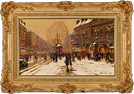 Gordon Lees, Original oil painting on canvas, Parisian Street Scene Medium image. Click to enlarge