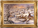 Gordon Lees, Original oil painting on canvas, The Cotwolds in Snow Medium image. Click to enlarge