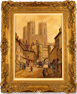 Gordon Lees, Original oil painting on canvas, The Minster, York From Bootham Bar Medium image. Click to enlarge