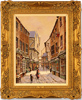 Gordon Lees, Original oil painting on canvas, The Shambles, York in Snow Medium image. Click to enlarge