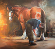 Jacqueline Stanhope, Signed limited edition print, The Farrier Medium image. Click to enlarge