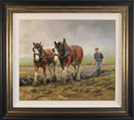 Jacqueline Stanhope, Original oil painting on canvas, Autumn Ploughing, North Yorkshire Medium image. Click to enlarge