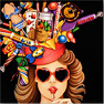 Marie Louise Wrightson, Original oil painting on panel, Candy Kisses Medium image. Click to enlarge