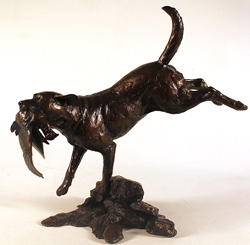 Michael Simpson, Bronze, Labrador Retrieving Medium image. Click to enlarge