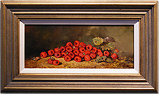 Paul Wilson, Original oil painting on panel, Raspberries Medium image. Click to enlarge