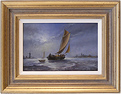Paul Zander, Original oil painting on panel, Marine Scene Medium image. Click to enlarge