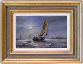 Paul Zander, Original oil painting on panel, Marine Scene