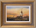 Paul Zander, Original oil painting on panel, Marine Scene Medium image. Click to enlarge