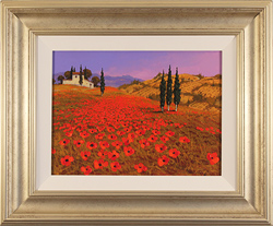 Steve Thoms, Original oil painting on panel, Tuscan Fields  Medium image. Click to enlarge