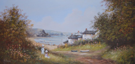 Les Parson, Original oil painting on canvas, The Estuary Medium image. Click to enlarge
