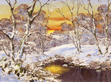 Terry Evans, Original oil painting on canvas, Swaledale in Snow Medium image. Click to enlarge