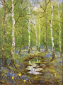 Terry Evans, Original oil painting on canvas, A Walk in the Woods, North Yorkshire Medium image. Click to enlarge