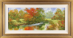 Terry Evans, Original oil painting on canvas, First Taste of Autumn, Yorkshire Dales Medium image. Click to enlarge