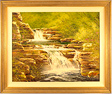 Terry Evans, Original oil painting on canvas, Kisdon Force, Swaledale Medium image. Click to enlarge