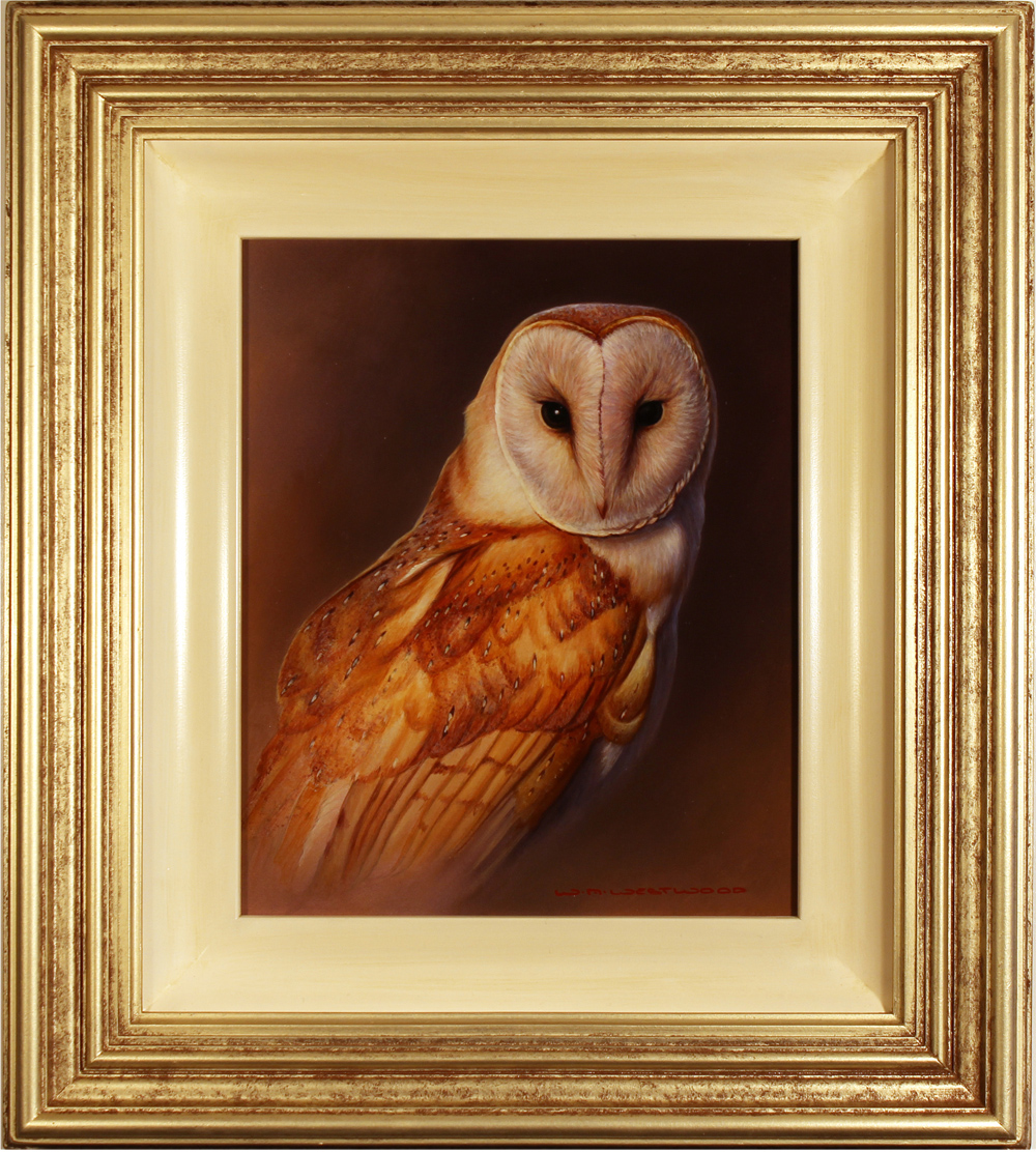 Wayne Westwood, Original oil painting on panel, Owl