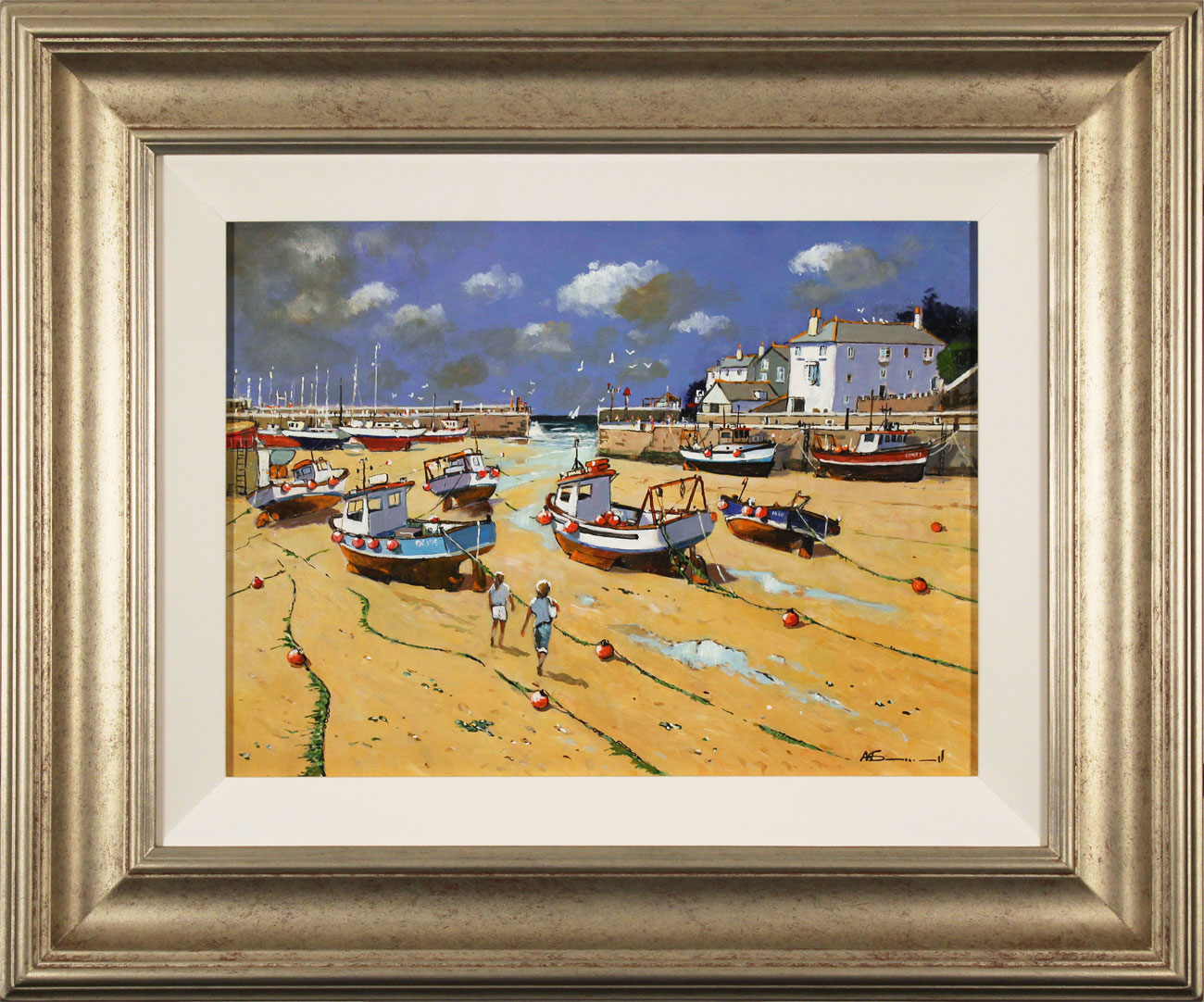 Alan Smith, Original oil painting on panel, Sun, Sea and Salt Air