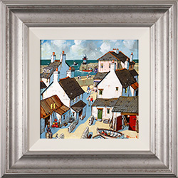 Alan Smith, Original oil painting on panel, The Old Fishing Village Medium image. Click to enlarge