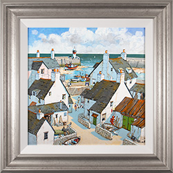 Alan Smith, Original oil painting on panel, The Harbour Town Medium image. Click to enlarge