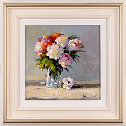 Alan Smith, Original oil painting on panel, Garden Bouquet 