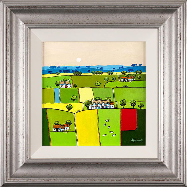 Alan Smith, Original oil painting on panel, Summer's Patchwork