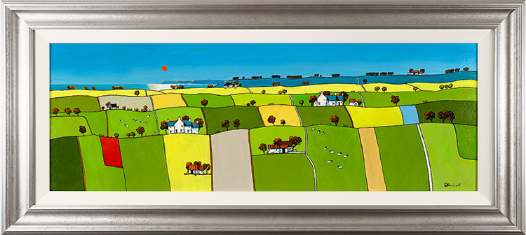 Alan Smith, Original oil painting on panel, Over Hill and Dale