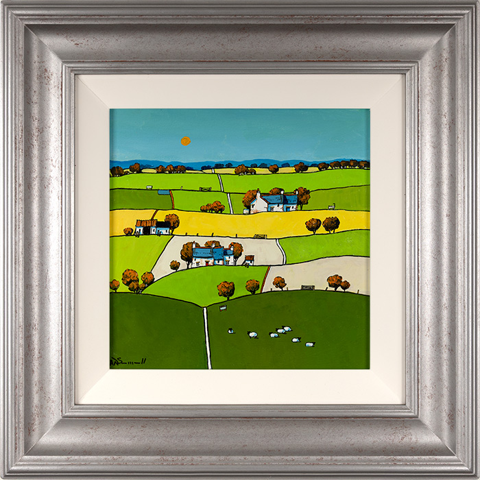 Alan Smith, Original oil painting on panel, Autumn Hills, Yorkshire