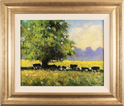 Alan Smith, Original oil painting on panel, Cows Resting Medium image. Click to enlarge