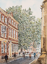 Alan Stuttle, Watercolour, High Petergate, York Medium image. Click to enlarge