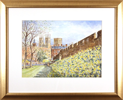 Alan Stuttle, Watercolour, City Walls, York Medium image. Click to enlarge