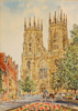 Alan Stuttle, Watercolour, York Minster from Duncolme Place Medium image. Click to enlarge