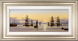 Alex Hill, Original oil painting on panel, The Dawn Fleet Medium image. Click to enlarge
