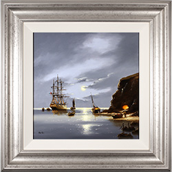 Alex Hill, Original oil painting on canvas, Set Sail at Sunrise