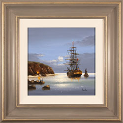 Alex Hill, Original oil painting on canvas, Evening Moorings Medium image. Click to enlarge
