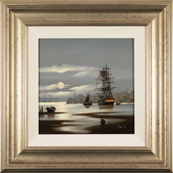 Alex Hill, Original oil painting on canvas, Moonlight Bay Medium image. Click to enlarge