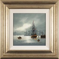 Alex Hill, Original oil painting on canvas, Leaving Port